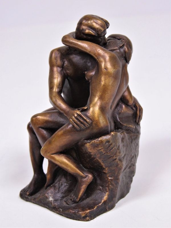 De Kus Auguste Rodin bronzen reproductie